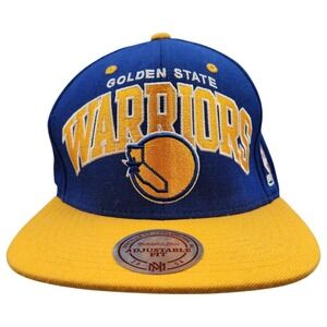 Golden State Warriors Hat Cap Snap Back Blue Yellow NBA Basketball Mens One Size